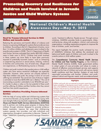 Promoting Recovery and Resilience for Children and Youth Involved in Juvenile Justice and Child Welfare Systems