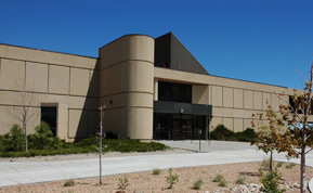 view of the library building