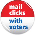 Image of button with words Mail Click with Voters.