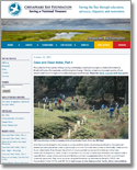 A sample page from the Chesapeake Bay Foundation blog