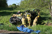 Firefighters at Accident Scene