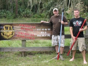 AW2 Veterans participate in alligator hunt.