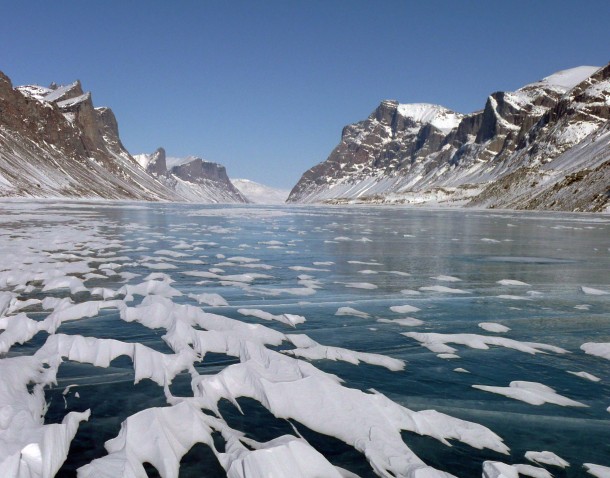 A research team from the University at Buffalo (New York) that has been studying glaciers at Ayr Lake on Baffin Island, Canada found that the island's glaciers reacted rapidly to past climate change, providing what they say is a rare glimpse into glacier sensitivity to climate events. (Photo: Jason Briner via NSF)