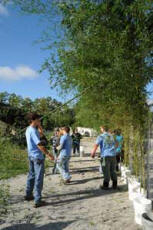 Lafayette Christian School volunteers construct fish attractors