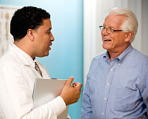 Doctor talking to his patient