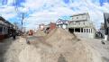 Sand covers the streets in neiighborhoods impacted by Hurricane Sandy