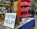 FEMA Staff Set Up a Hazard Mitigation Booth at Home Depot