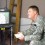 MAJ Jonathan Tackaberry watches a mock studio interview during Advanced Media Training