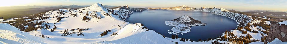 Crater Lake in winter.