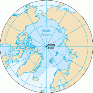 Map of the Arctic Ocean