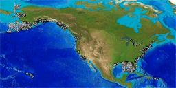 screen shot of Marine Geology Interactive Map Interface