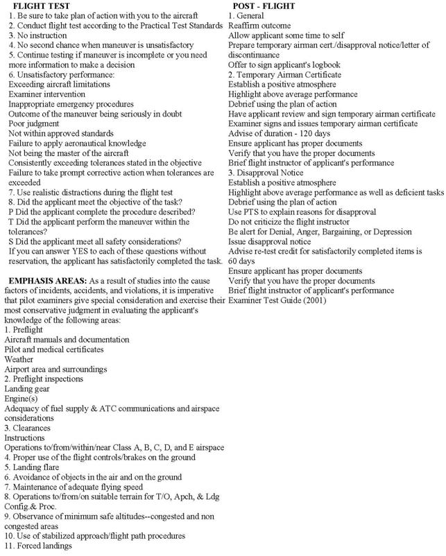 Figure 7 8B, Pilot Examiner Test Guide (Second Page)