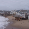 image of damaged beach house after Hurricane Sandy