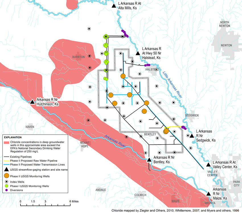 Map of Operations for Equus Beds Groundwater Recharge Project