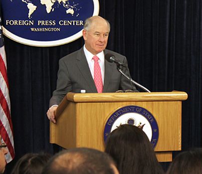 Date: 02/24/2011 Location: Washington, DC Description: Philip J. Crowley, Assistant Secretary for the Bureau of Public Affairs, briefs at the Washington Foreign Press Center on ''Current Global Events and Issues.'' - State Dept Image