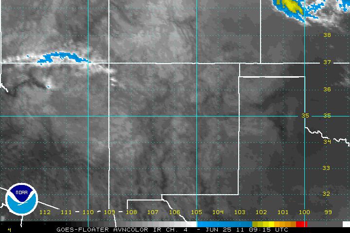 A recent IR image from GOES-12, zoomed in over a tropical disturbance.  Click on the image for a larger view.