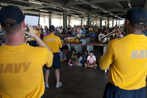 Performing at Salelologa Market.