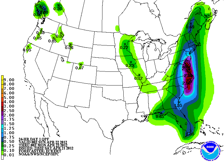 Day One Precipitation Totals