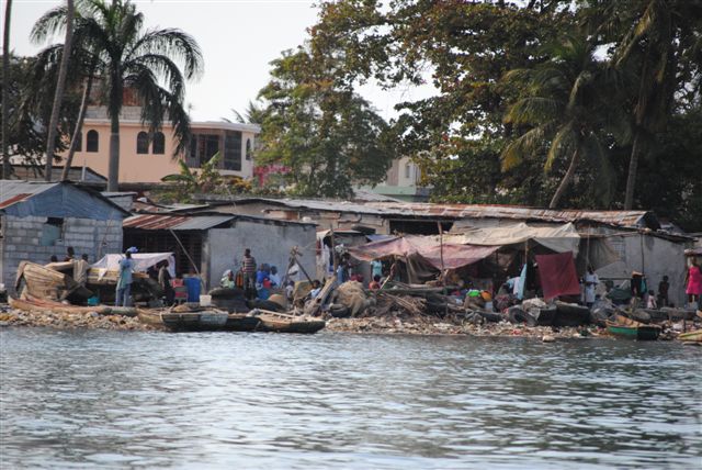 A view of the aftermath of the Haiti earthquake. (U.S. Coast Guard photo by FN Rebekah Runner)