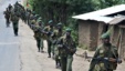 Congolese soldiers patrol the town of Rutshuru in eastern Congo January 28, 2009. 