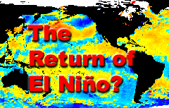 NOAA satellite image of sea surface temperatures for Sept. 3, 2001.