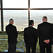 Secretary Locke, Congressman Crowley and Congressman Reichert overlooking North Korea