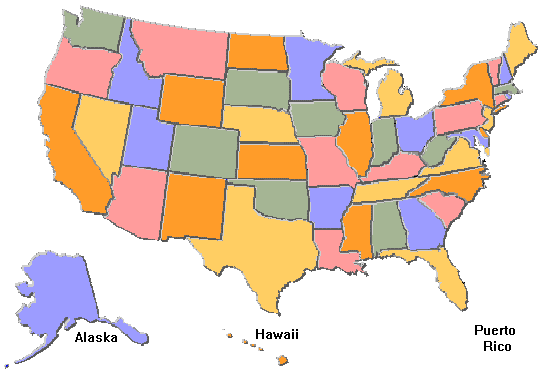 Map of U.S.