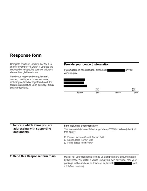 Image of page 3 of a printed IRS CP75A Notice