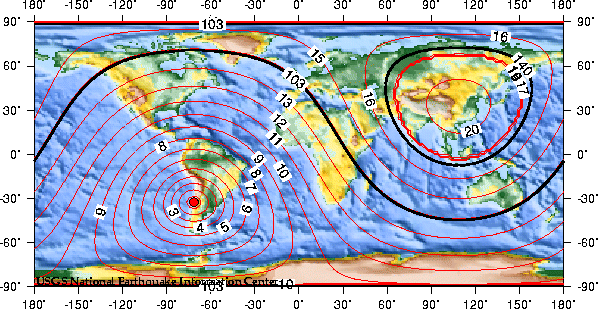 Theoretical P-wave Travel Times