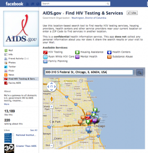 HIV/AIDS Locator on Facebook