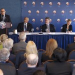 Buck Buckingham moderating the Global Health Service Partnership panel