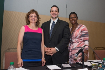 Anna Gomez (left), Deputy Assistant Secretary for Communications and Information and Deputy Administrator, at the recent NALEO conference.