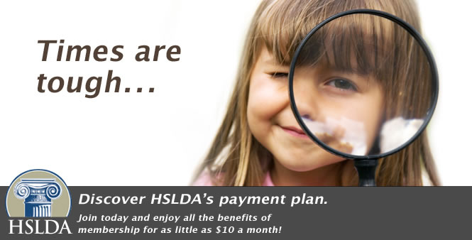 Do you know about HSLDA's payment plan to help make membership available to more homeschoolers?