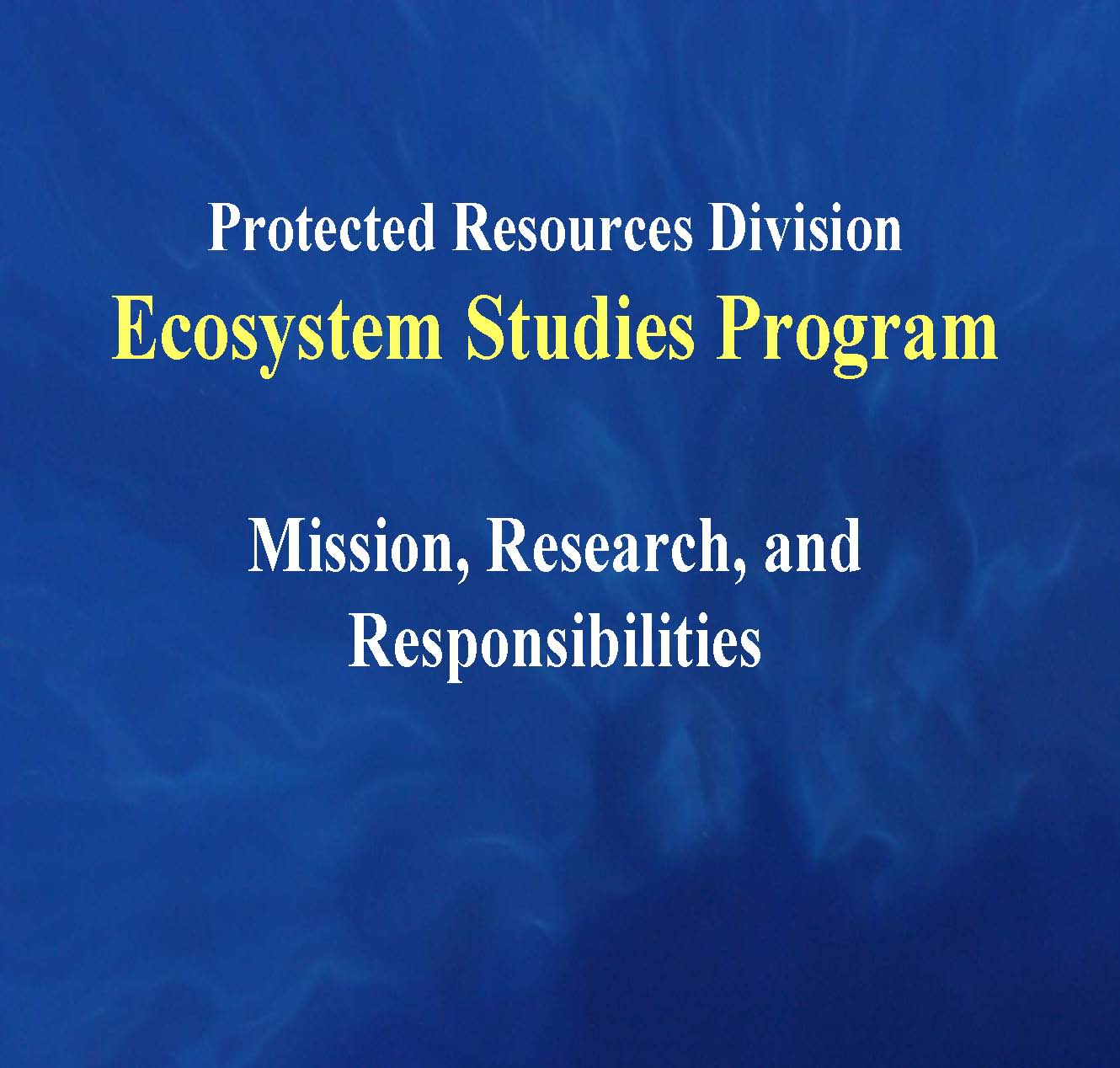 Ecosystem Studies Program Slide Show