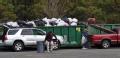 Dumpster Utilized by Hurricane Survivors