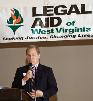 Congressman Alan Mollohan accepts his Star Award from Legal Aid of West Virginia.