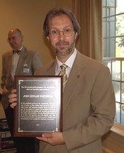 John Whitfield, Executive Director of Virginia's Blue Ridge Legal Services, receives award for his 25-plus years of service to the program.