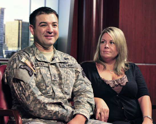 Sgt. 1st Class Leroy Petry and his wife Ashley discuss how he has adjusted to life with his prosthetic hand.