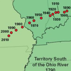 A thumbnail image icon for Center of Population and Territorial Expansion, 1790-2010