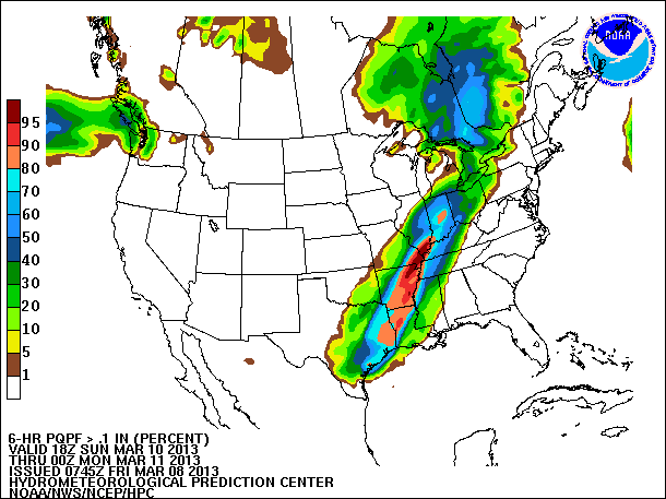 6-Hour PQPF valid 00Z March 11, 2013