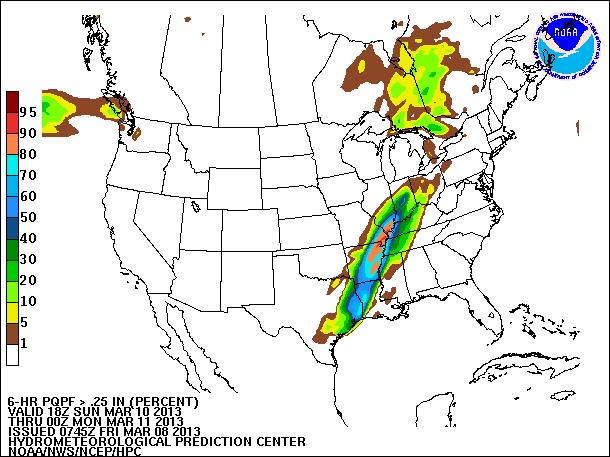 6-Hour PQPF valid 00Z March 11, 2013