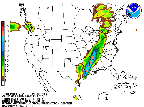 6-Hour PQPF valid 06Z March 11, 2013