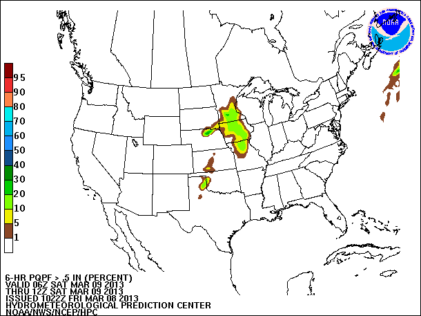 6-Hour PQPF valid 12Z March 9, 2013