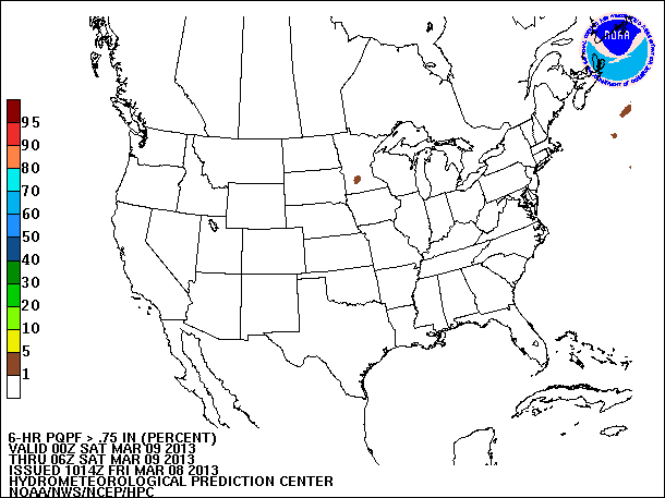 6-Hour PQPF valid 06Z March 9, 2013