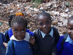 Image group of children in Kenya