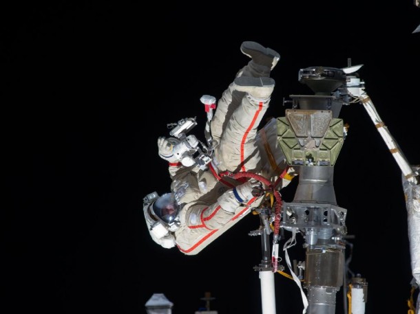 Russian cosmonaut Gennady Padalka, Expedition 32 commander, participates in a session of extravehicular activity (EVA) to continue outfitting the International Space Station. (Photo: NASA)