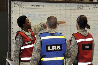 35 LRS processes passenger and cargo during exercise