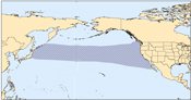 northern right whale dolphin range map