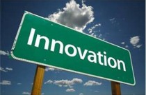 Photo of a road sign that reads "Innovation."