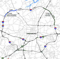 Greensboro loop map
